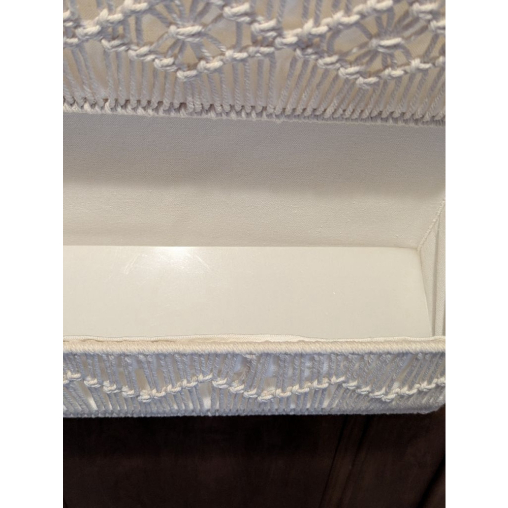 White Over-the-Door Macrame Closet Organizer For Bathrooms Bedrooms Boho - Picture 4 of 11
